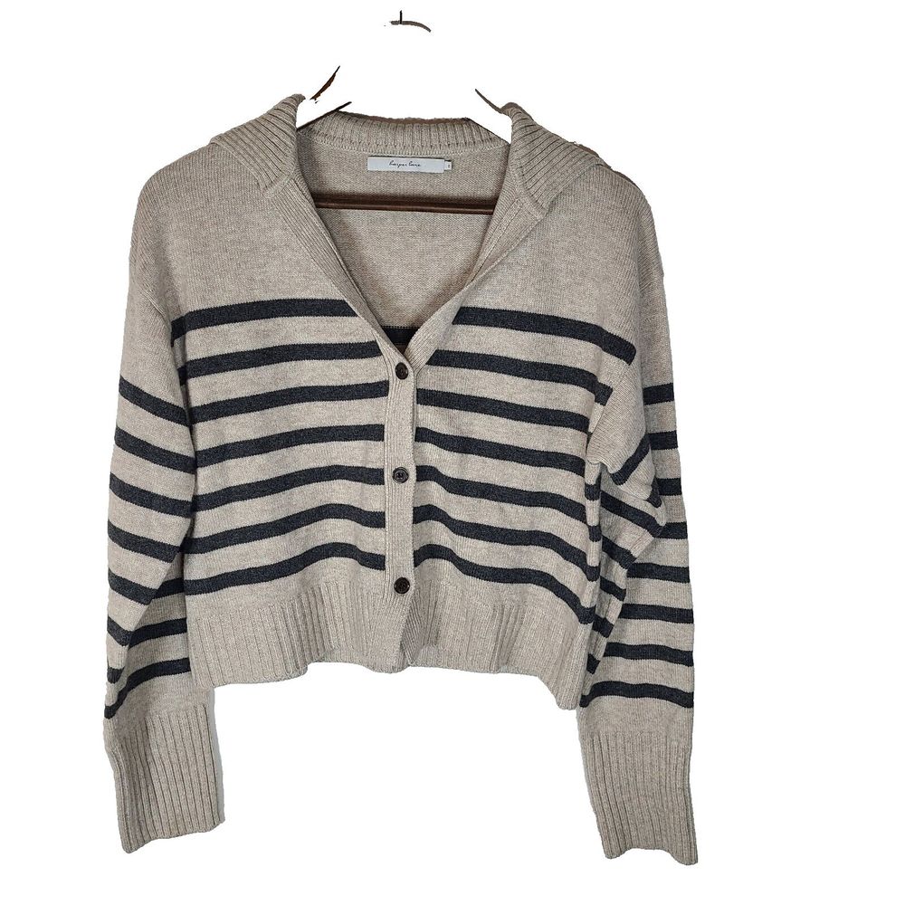 Harper Lane Wool & Cashmere Blend Striped Sweater Womens Medium